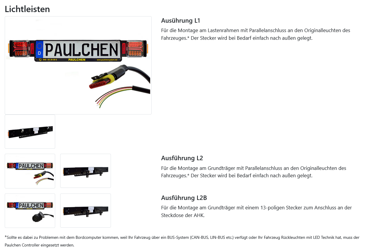 Info Lichtleiste Paulchen