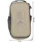 Preview: Washbag Kulturbeutel small beige mit Maßangaben in cm