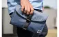 Preview: Washbag Kulturbeutel faltbar blau in der Hand