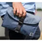 Preview: Washbag Kulturbeutel faltbar blau aufgeklapt mit Inhalt
