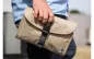 Preview: Washbag Kulturbeutel faltbar beige in der Hand