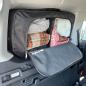 Preview: Fenstertasche, Packtasche Caddy 5 langer Radstand Beifahrerseite - Layzee geöffent mit Inhalt