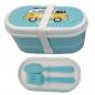 Preview: VW Bus Wohnmobil VW T1 hellblau Surf Adventure - Bento Box Lunchbox/Lunchset/Brotzeitbox -