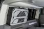 Preview: VanEquip Fensterpacktasche im Set mit Paneel, weniger tief (11 cm), VW T5 / T6 / T6.1, hellgrau, Fahrerseite (links)
