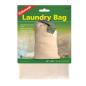 Preview: Verpackter Coghlans Laundry Bag aus Baumwolle, naturfarben, vielseitig einsetzbar als Wäsche- oder Schlafsackbeutel, abgebildet mit grünem Etikett