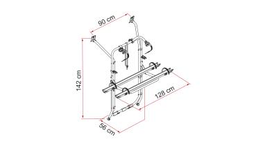 Fiamma Fahrradträger Carry-Bike VW T6 und VW T6.1  #02096-20- Heckklappe
