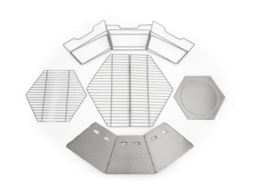 Grill- und Feuerschale "Hexagon" - 40 x 45 cm