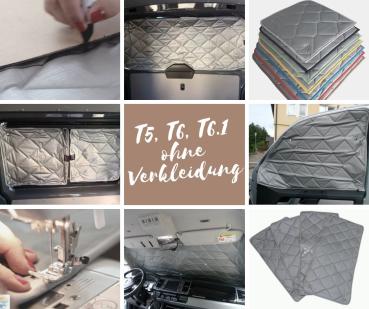 Thermomatten Premium VW T5 / T6 / T6.1 ohne Originalverkleidung Komplettset - zum Konfigurieren
