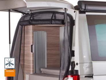 VanQuito VW Bus T5 / T6 / T6.1 Insektenschutzgitter Moskitonetz Heckklappe, schwarz - fine mesh