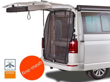 VanQuito VW Bus T5 / T6 / T6.1 Insektenschutzgitter Moskitonetz Heckklappe, schwarz - fine mesh