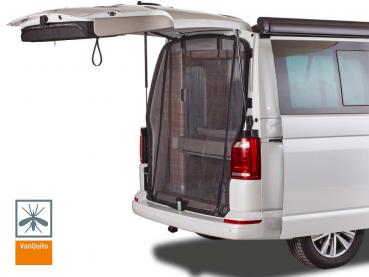 VanQuito  VW Bus T5 / T6 / T6.1 Insektenschutzgitter Moskitonetz Heckklappe, schwarz