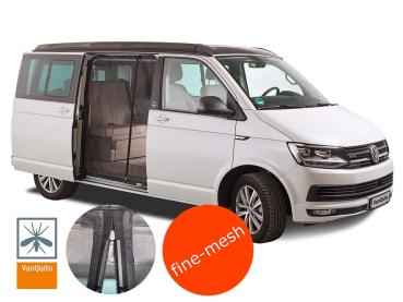 VanQuito VW Bus T5 / T6 / T6.1 Insektenschutzgitter Schiebetür rechts- fine mesh - Magnetreißverschluss