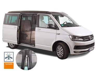VanQuito VW Bus T5 / T6 / T6.1 Insektenschutzgitter Schiebetür rechts - Magnetreißverschluss