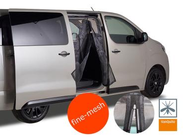 VanQuito Insektenschutzgitter Moskitonetz Schiebetür rechts Pössl Campster, Citroen Spacetourer, Peugeot Traveller und Toyota Proace - fine mesh L2 + L3 - Magnetreißverschluss