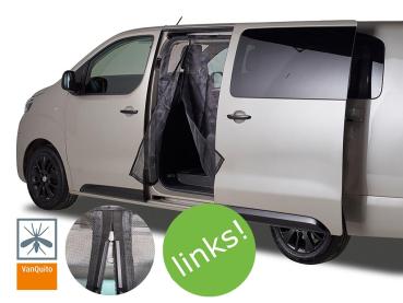 VanQuito Insektenschutzgitter Schiebetür links Pössl Campster, Citroen Spacetourer, Peugeot Traveller, Toyota Proace - L2 + L3 - Magnetreißverschluss