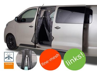 VanQuito Insektenschutzgitter Moskitonetz Schiebetür links Pössl Campster, Citroen Spacetourer, Peugeot Traveller und Toyota Proace - fine mesh L2 + L3 - Magnetreißverschluss