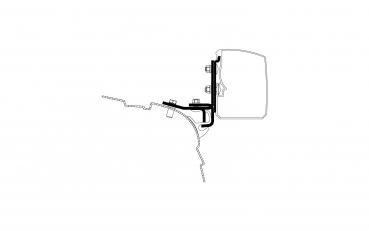 Adapter links (Fahrerseite) VW T5 / T6 Multirail für Thule Omnistor 3200 kurzer Radstand