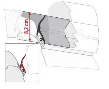 Rain Guard T5 / T6 / T6.1 California, Länge 2 mtr Abdichtung zwischen Dach und Markise
