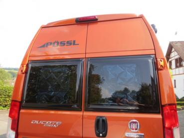 Thermomatten Ducato Hecktür PREMIUM 2-tlg. mit Rahmenfenster