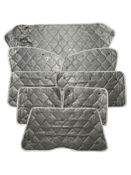 Set: Thermomatten Komplettset 8-teilig VW Caddy Maxi 2004 - 2020 langer Radstand für Heckklappe