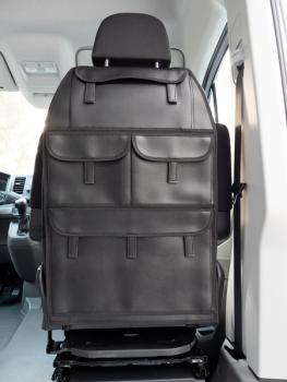 Organizer Rücksitztasche Kunstleder komplett schwarz