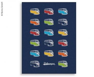 VW Collection Fleecedecke BULLI PARADE, blau, 150 x 200 cm
