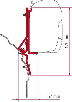 Komplettset Markise Fiamma F45s für VW T4 (ohne seitliche Rail) auch mit Aufstelldach #98655-292