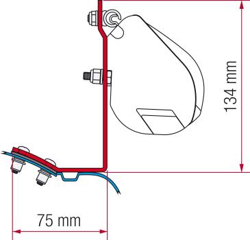 Komplettset Markise Fiamma F35pro für Mercedes Vito und Marco Polo (W638) mit Adapter #98655-682