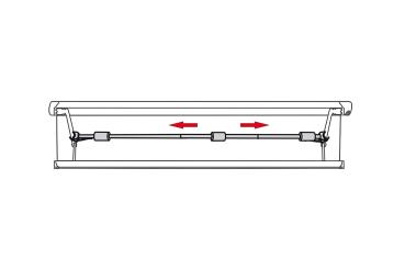 Magicrafter Rafterstange Spannstange für alle Markisen von 250 cm bis 400 cm