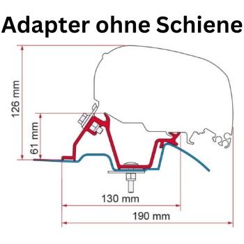 Komplettset Fiamma F80s Mercedes Sprinter / VW Crafter H2-L3 BJ 2006 - 2016 98655-772 / 98655-746