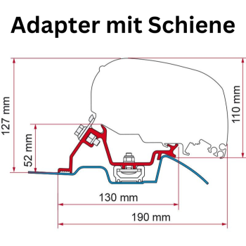 Komplettset Fiamma F80s Mercedes Sprinter / VW Crafter H2-L3 BJ 2006 - 2016 98655-772 / 98655-746