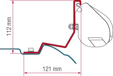Komplettset Markise Fiamma F35pro für Viano, Viano Marco Polo und Mercedes Vito mit Adapter #98655-887