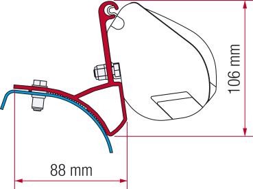 Komplettset Markise Fiamma F35pro für Renault Trafic, Opel Vivaro, Nisan Primastar #98655-893