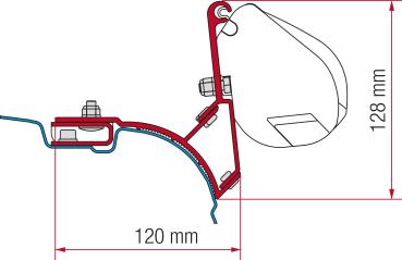 Komplettset Markise Fiamma F35pro für VW Bus T5 / T6 / T6.1 ohne C-Schiene #98655Z004