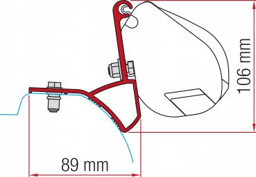 Komplettset Fiamma F35pro Renault Trafic, Rapido Mirande, Opel Vivaro, Fiat Talento, Nissan NV300 AB bj 2015 / L1 + L2 #98655Z020