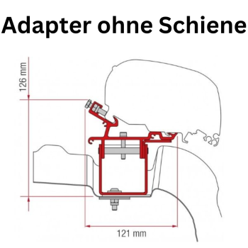 Komplettset Fiamma F80s VW Crafter / MAN TGE H3 - L3 ab BJ 2017 #98655Z036 / 98655Z043