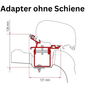 Komplettset Fiamma F80s VW Crafter / MAN TGE H3 - L4 ab BJ 2017 #98655Z036 / 98655Z043