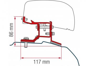 Komplettset F40van für Ford Custom L2 BJ 2012 - 09/2023 Fahrer- und Beifahrerseite incl. Adapter # 98655Z045