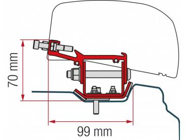 Komplettset F40van für NV300 / Vivaro / Trafic / Talento ab 2014 L2 Fahrer- und Beifahrerseite incl. Adapter # 98655Z088