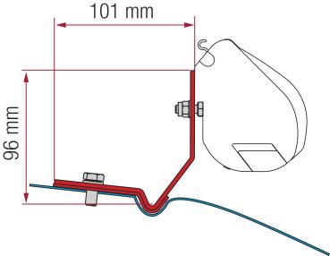 Komplettset Markise Fiamma F35pro für VW Caddy Maxi 3/4 #98655Z096