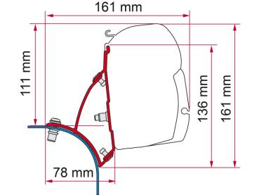 Komplettset Markise Fiamma F45s VW Bus T5 / T6 / T6.1 (auch Aufstelldach) #98655Z159