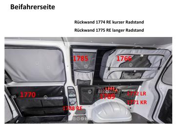 VanEquip Schiebetürverkleidung für VW T5 / T6 / T6.1 mit Reißverschlusstaschen