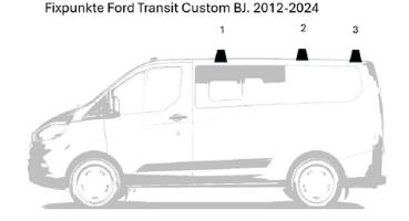 Roocon Dachträger für Ford Custom bis 09/2023 (für Montage mit einer F40 Fiamma) HD