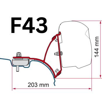 Komplettset Fiamma F43van für VW Bus T5 / T6 / T6.1, Flachdach ohne C-Schiene #98655-647