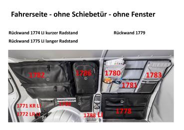 VanEquip Stautaschensystem Fenster hinten links Fahrerseite langer Radstand T5 / T6 / T6.1 Transporter