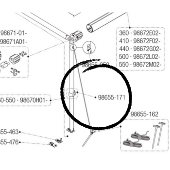 Preview: Fiamma Blockierungshebel, Stützfuss CS / F35 #98655-171