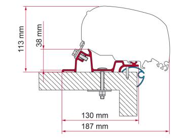 F80 Adapt.Caravan Standard (2 Halter 50 cm - 2 Halter 30 cm)