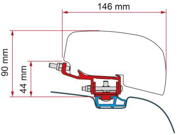 Komplettset Markise Fiamma F40van für T5 / T6 / T6.1 MIT C-Schiene #98655Z165