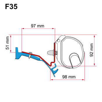 Fiamma Adapter 98655R035 mit einer F35