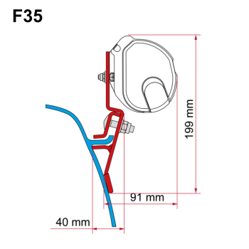 Fiamma Adapter 98655R115 mit einer F35